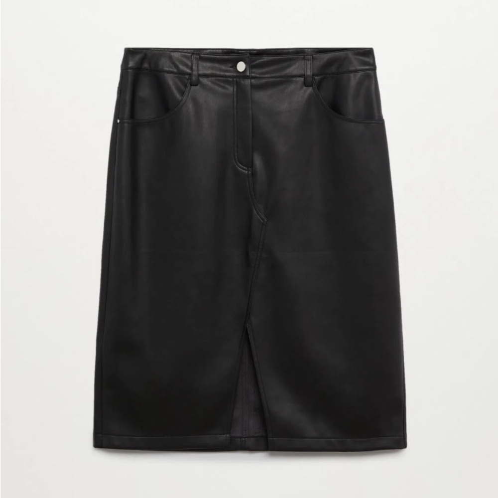 Mango faux leather skirt